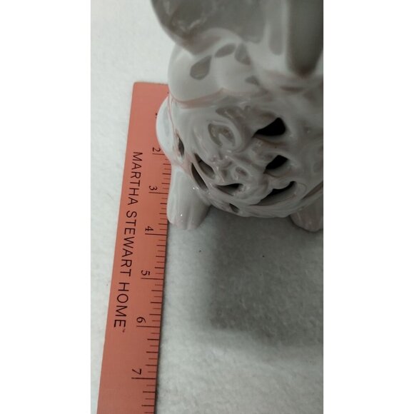 Ceramic Cat Candle Holder, Decorative Cutout Accent, Home Decor, Gray - Picture 10 of 11